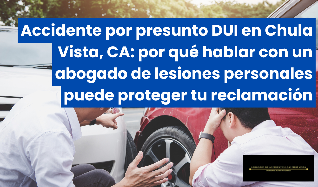 Accidente por presunto DUI en Chula Vista